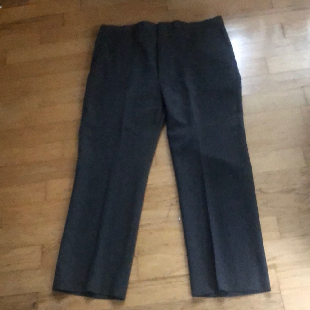 Vintage Gray Dress Pants Classic Straight-Leg Design